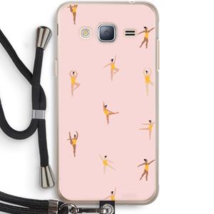 CaseCompany Dans #2: Samsung Galaxy J3 (2016) Transparant Hoesje met koord