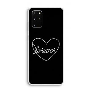 CaseCompany Forever heart black: Samsung Galaxy S20 Plus Transparant Hoesje