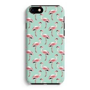 CaseCompany Flamingoprint groen: iPhone 8 Tough Case