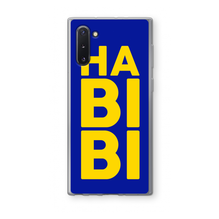 CaseCompany Habibi Blue: Samsung Galaxy Note 10 Transparant Hoesje