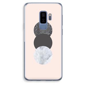 CaseCompany Marmeren cirkels: Samsung Galaxy S9 Plus Transparant Hoesje