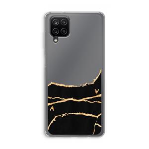 CaseCompany Gouden marmer: Samsung Galaxy A12 Transparant Hoesje