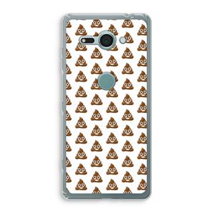 CaseCompany Poop emoji: Sony Xperia XZ2 Compact Transparant Hoesje