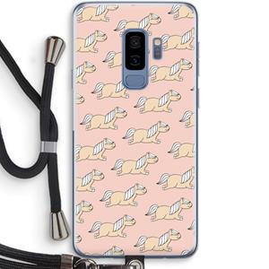 CaseCompany Ponys: Samsung Galaxy S9 Plus Transparant Hoesje met koord
