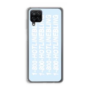 CaseCompany Hotline bling blue: Samsung Galaxy A12 Transparant Hoesje