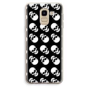 CaseCompany Musketon Skulls: Samsung Galaxy J6 (2018) Transparant Hoesje