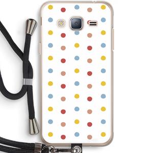CaseCompany Bollen: Samsung Galaxy J3 (2016) Transparant Hoesje met koord