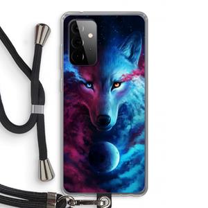 CaseCompany Where Light And Dark Meet: Samsung Galaxy A72 5G Transparant Hoesje met koord