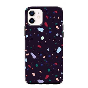 CaseCompany Dark Rounded Terrazzo: iPhone 12 mini Tough Case