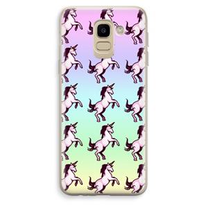 CaseCompany Musketon Unicorn: Samsung Galaxy J6 (2018) Transparant Hoesje