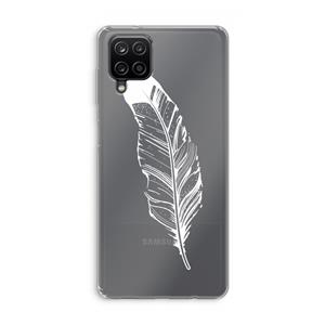CaseCompany Pluim: Samsung Galaxy A12 Transparant Hoesje