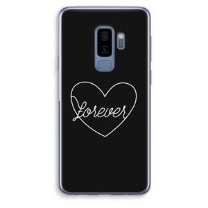 CaseCompany Forever heart black: Samsung Galaxy S9 Plus Transparant Hoesje