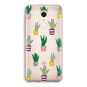 CaseCompany Sanseveria: Xiaomi Redmi 5 Transparant Hoesje