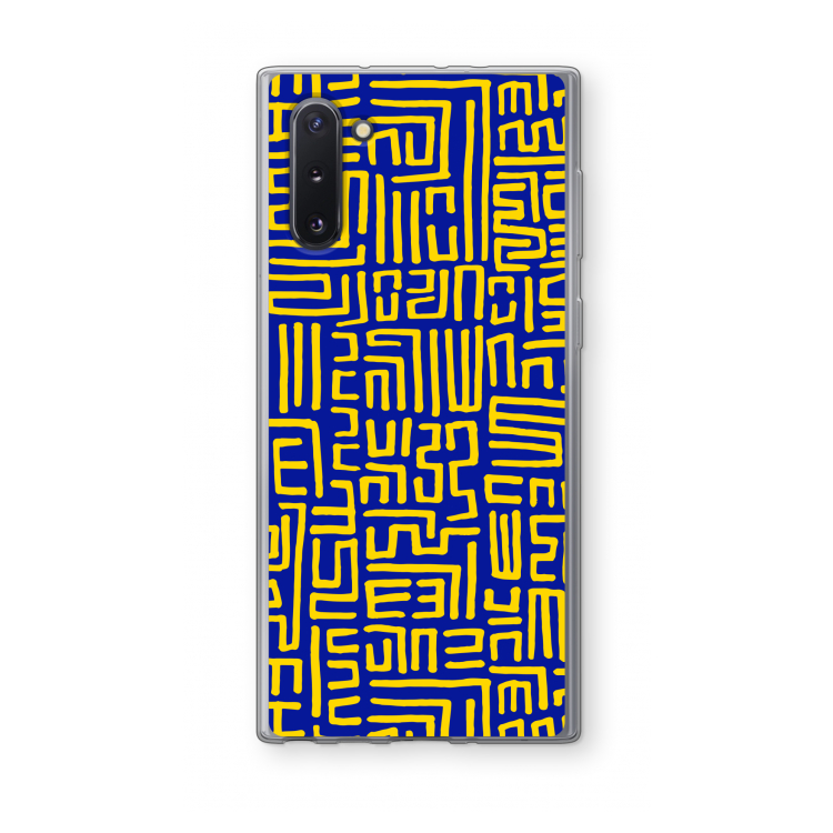 CaseCompany Majorelle Blue Print: Samsung Galaxy Note 10 Transparant Hoesje