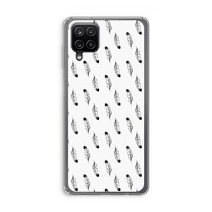 CaseCompany Pluimen: Samsung Galaxy A12 Transparant Hoesje