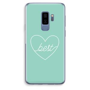 CaseCompany Best heart pastel: Samsung Galaxy S9 Plus Transparant Hoesje