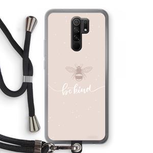 CaseCompany Be(e) kind: Xiaomi Redmi 9 Transparant Hoesje met koord