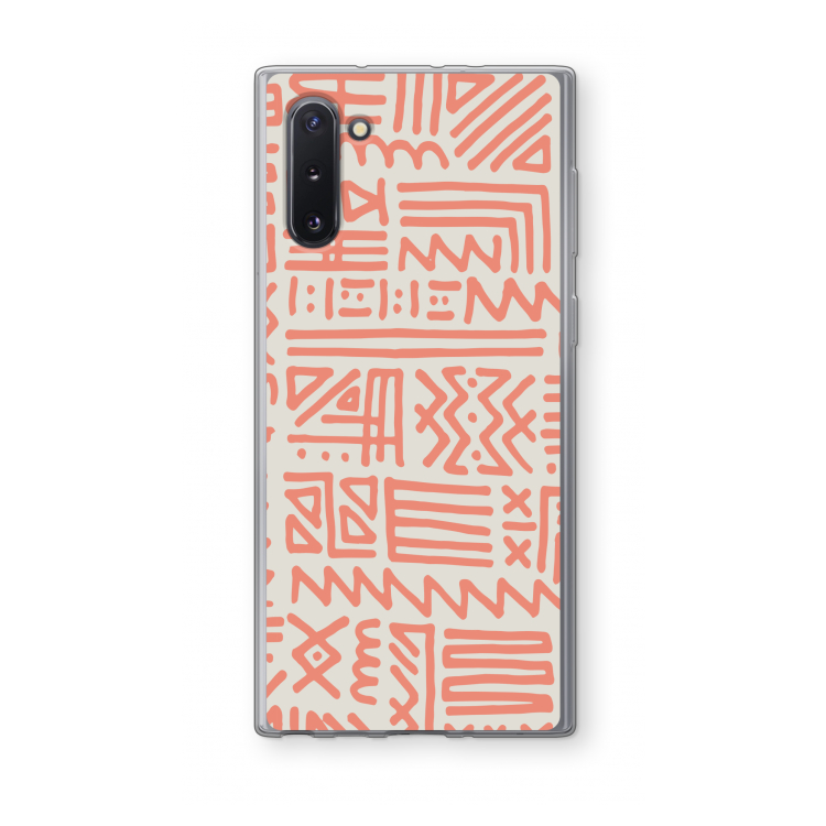 CaseCompany Marrakech Pink: Samsung Galaxy Note 10 Transparant Hoesje
