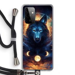 CaseCompany Wolf Dreamcatcher: Samsung Galaxy A72 5G Transparant Hoesje met koord