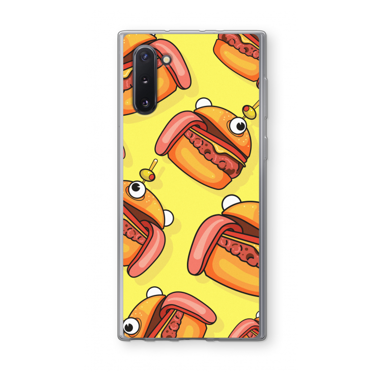 CaseCompany Hamburger: Samsung Galaxy Note 10 Transparant Hoesje