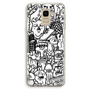 CaseCompany Vexx Mixtape #2: Samsung Galaxy J6 (2018) Transparant Hoesje