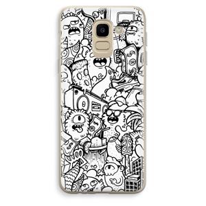 CaseCompany Vexx City #2: Samsung Galaxy J6 (2018) Transparant Hoesje