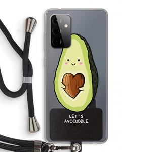 CaseCompany Avocuddle: Samsung Galaxy A72 5G Transparant Hoesje met koord
