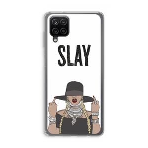 CaseCompany Slay All Day: Samsung Galaxy A12 Transparant Hoesje