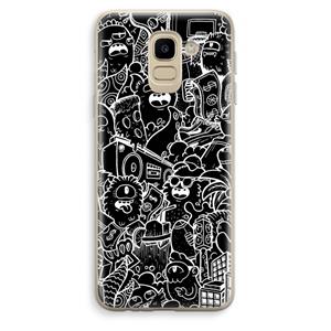 CaseCompany Vexx Black City : Samsung Galaxy J6 (2018) Transparant Hoesje