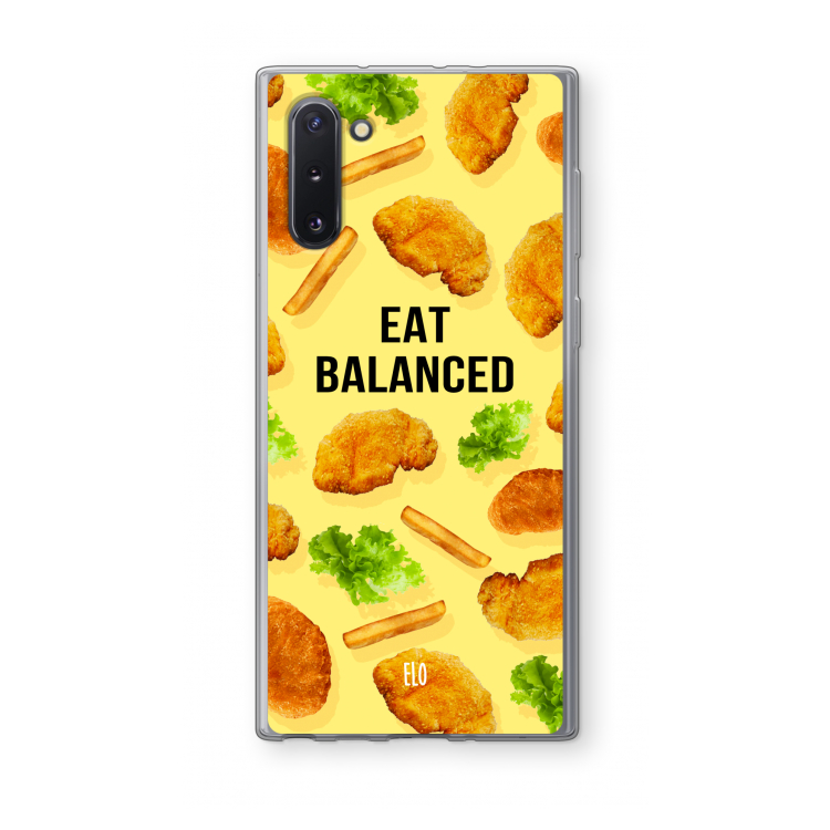 CaseCompany Eat Balanced: Samsung Galaxy Note 10 Transparant Hoesje