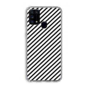 CaseCompany Strepen zwart-wit: Samsung Galaxy M31 Transparant Hoesje
