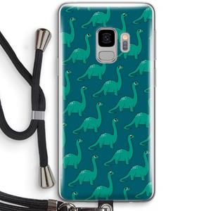 CaseCompany Diplodocus: Samsung Galaxy S9 Transparant Hoesje met koord