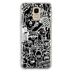 CaseCompany Vexx Black Mixtape: Samsung Galaxy J6 (2018) Transparant Hoesje