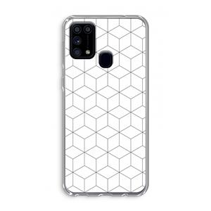 CaseCompany Zwart-witte kubussen: Samsung Galaxy M31 Transparant Hoesje