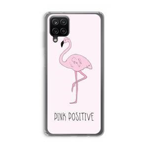 CaseCompany Pink positive: Samsung Galaxy A12 Transparant Hoesje