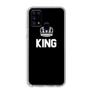 CaseCompany King zwart: Samsung Galaxy M31 Transparant Hoesje