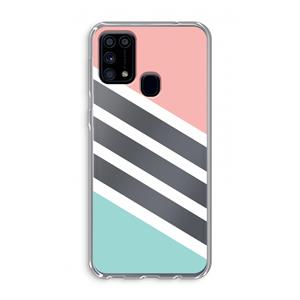 CaseCompany Strepen pastel: Samsung Galaxy M31 Transparant Hoesje