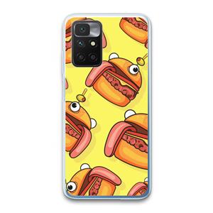 CaseCompany Hamburger: Xiaomi Redmi 10 Transparant Hoesje
