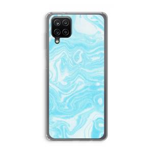 CaseCompany Waterverf blauw: Samsung Galaxy A12 Transparant Hoesje