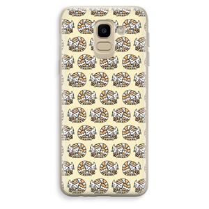 CaseCompany Slapende poes: Samsung Galaxy J6 (2018) Transparant Hoesje