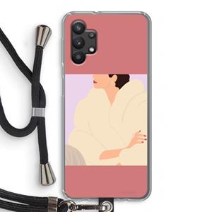 CaseCompany Cosy: Samsung Galaxy A32 5G Transparant Hoesje met koord
