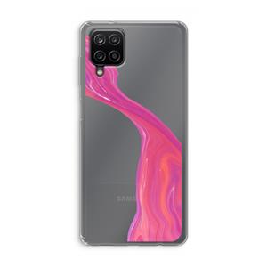CaseCompany Paarse stroom: Samsung Galaxy A12 Transparant Hoesje