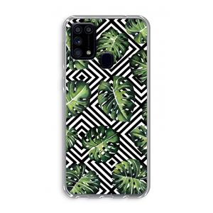 CaseCompany Geometrische jungle: Samsung Galaxy M31 Transparant Hoesje