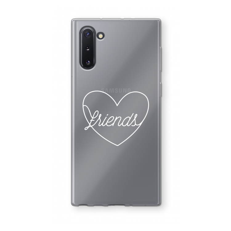 CaseCompany Friends heart pastel: Samsung Galaxy Note 10 Transparant Hoesje