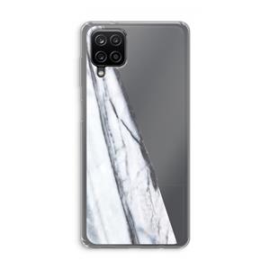 CaseCompany Gestreepte marmer: Samsung Galaxy A12 Transparant Hoesje