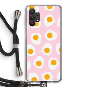 CaseCompany Dancing eggs: Samsung Galaxy A32 5G Transparant Hoesje met koord