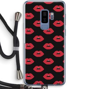 CaseCompany Lips: Samsung Galaxy S9 Plus Transparant Hoesje met koord