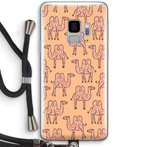 CaseCompany Kameel: Samsung Galaxy S9 Transparant Hoesje met koord