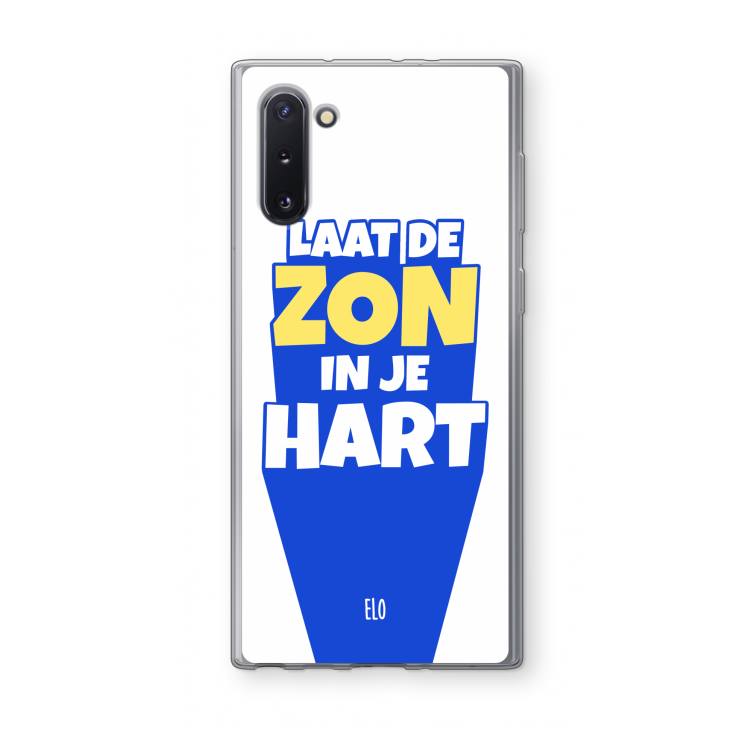 CaseCompany Laat de zon in je hart: Samsung Galaxy Note 10 Transparant Hoesje