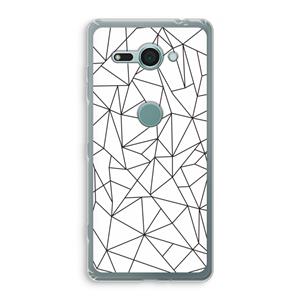 CaseCompany Geometrische lijnen zwart: Sony Xperia XZ2 Compact Transparant Hoesje